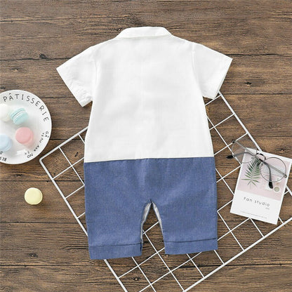 Baby Boy Formal Rompers Gentlemen's Clothes Short