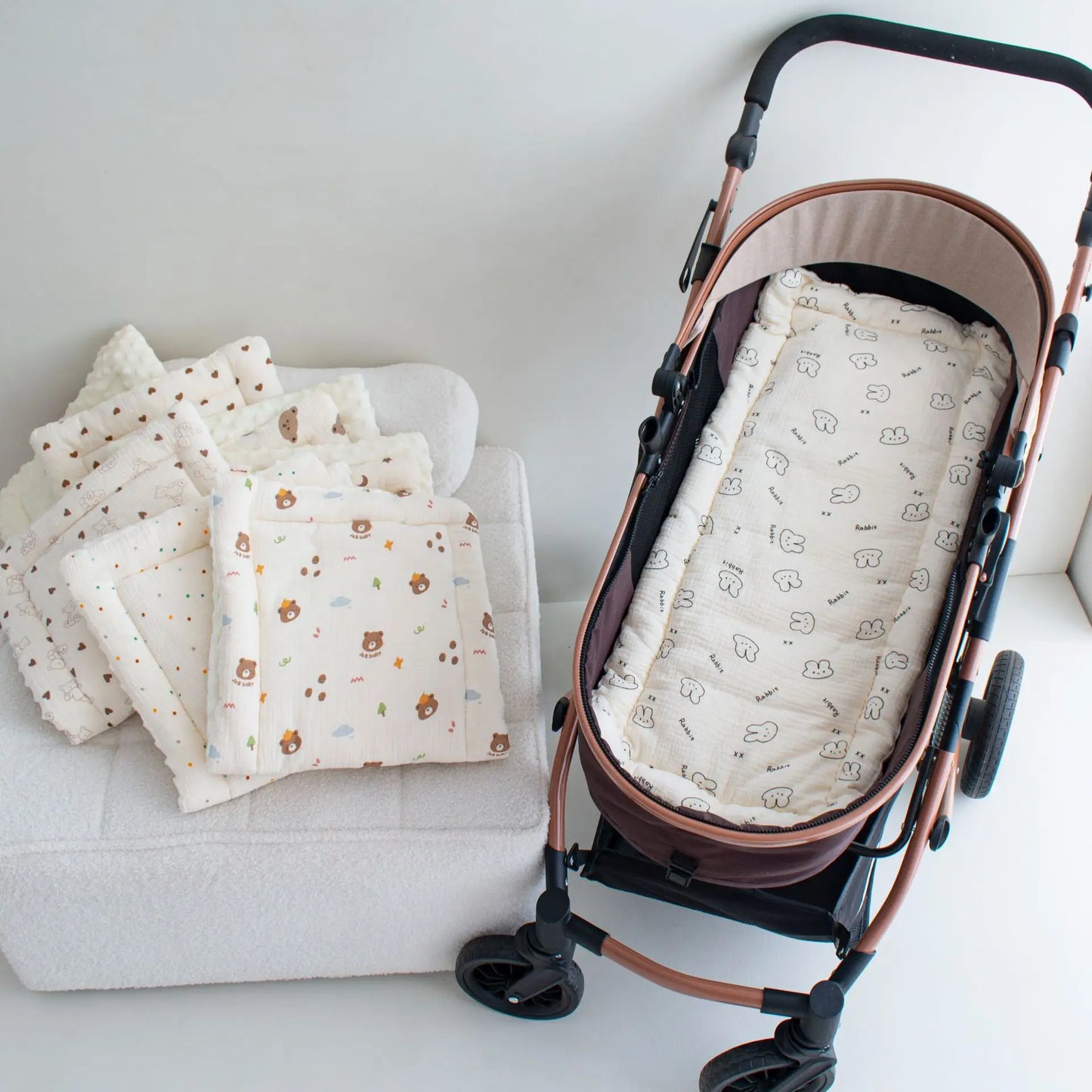Baby Stroller Seat Cushion Soft Mattress Kids Pushchair Car Mat